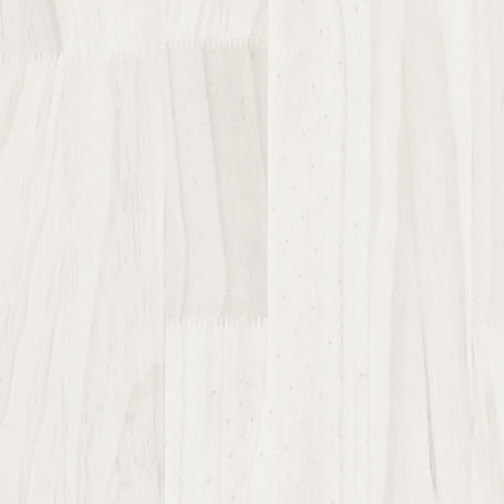 Bijzetkast 60x36x84 cm massief grenenhout wit - Griffin Retail