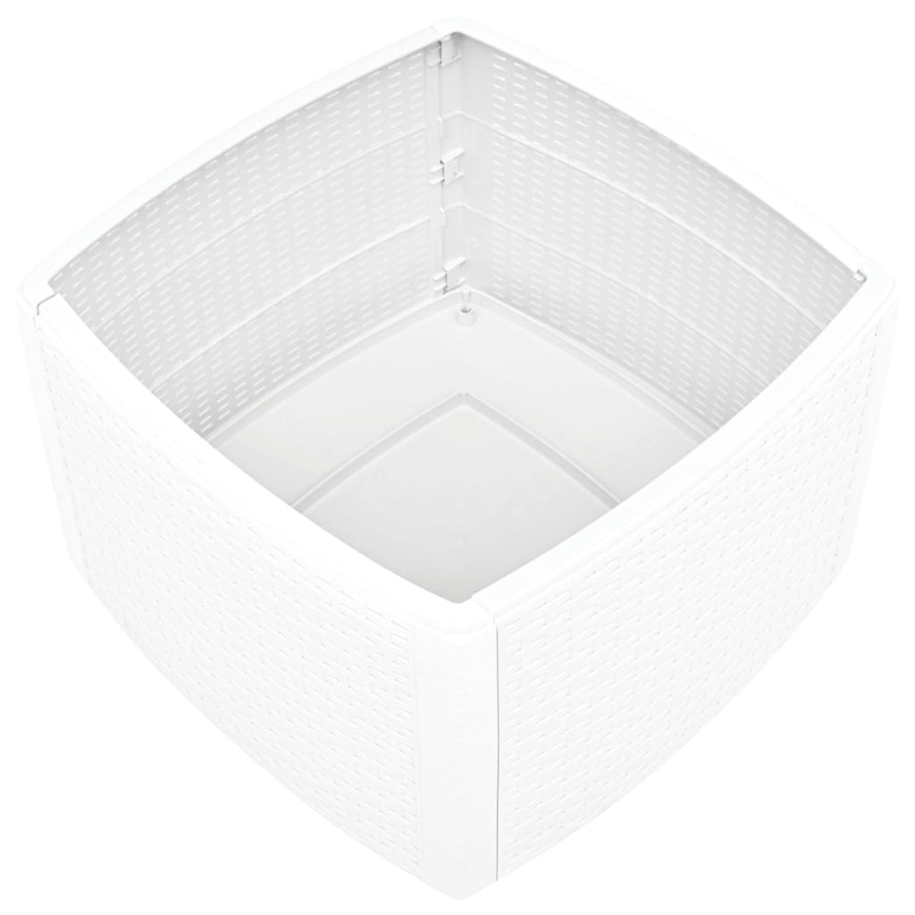 Bijzettafel 54x54x36,5 cm kunststof wit - Griffin Retail