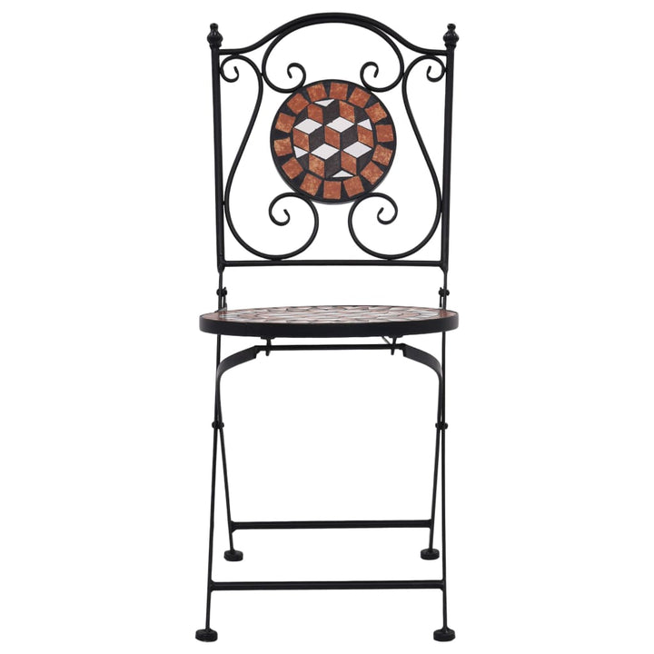 Bistrostoelen mozaïek 2 st keramiek bruin - Griffin Retail