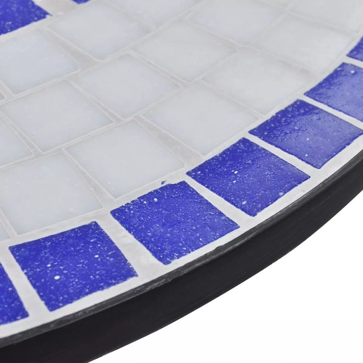 Bistrotafel 60 cm mozaïek blauw en wit - Griffin Retail