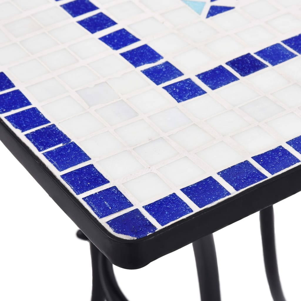 Bistrotafel mozaïek 60 cm keramiek blauw en wit - Griffin Retail