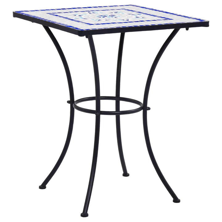 Bistrotafel mozaïek 60 cm keramiek blauw en wit - Griffin Retail