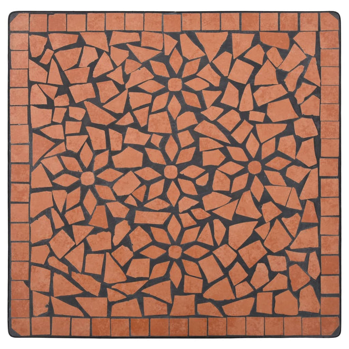 Bistrotafel mozaïek 60 cm keramiek terracottakleurig - Griffin Retail
