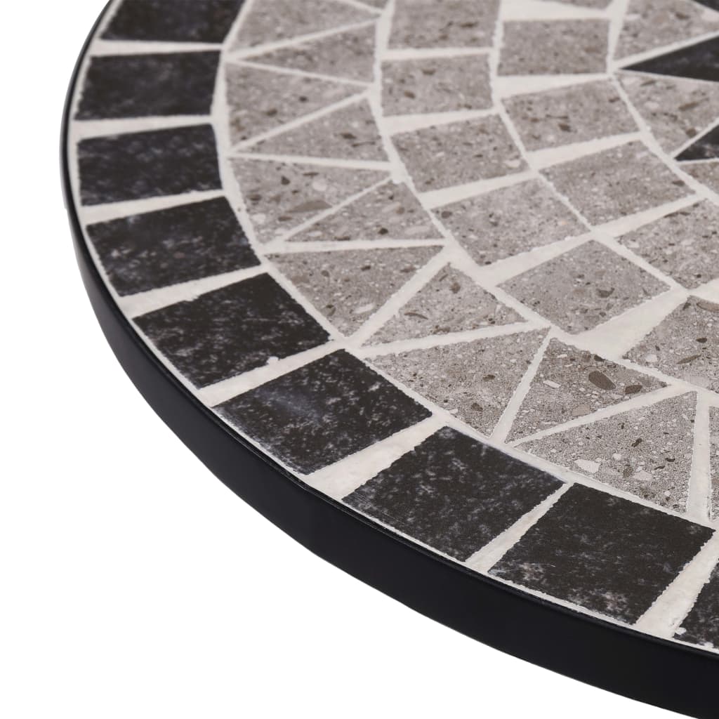 Bistrotafel mozaïek 61 cm keramiek grijs - Griffin Retail