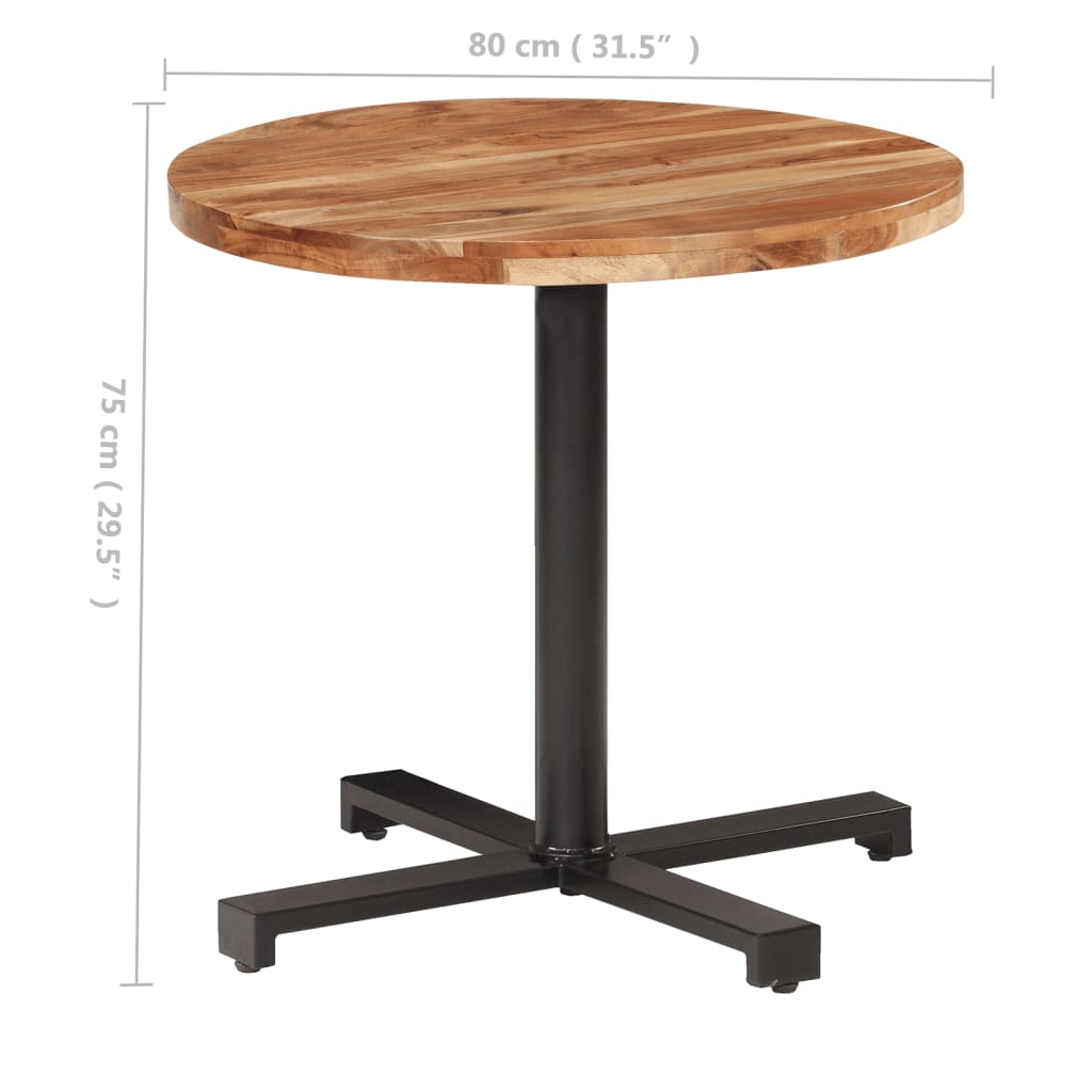 Bistrotafel rond ø˜80x75 cm massief acaciahout - Griffin Retail