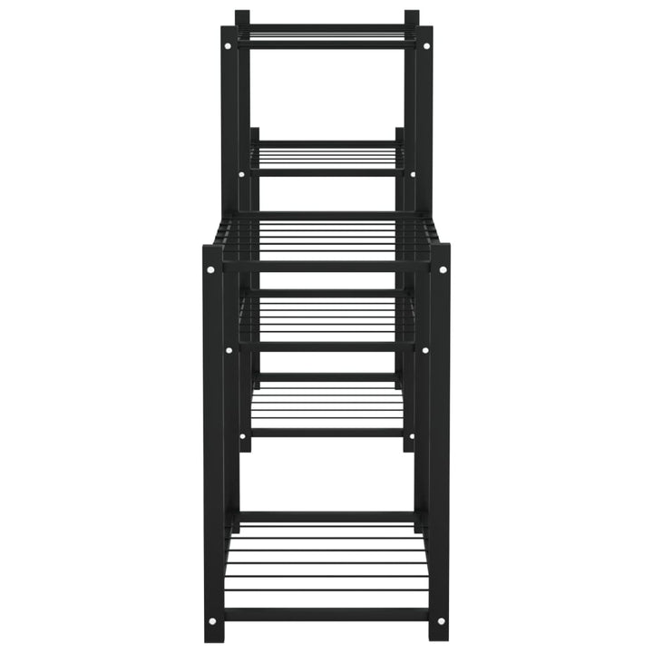 Bloemenstandaard 83x25x60 cm ijzer zwart - Griffin Retail