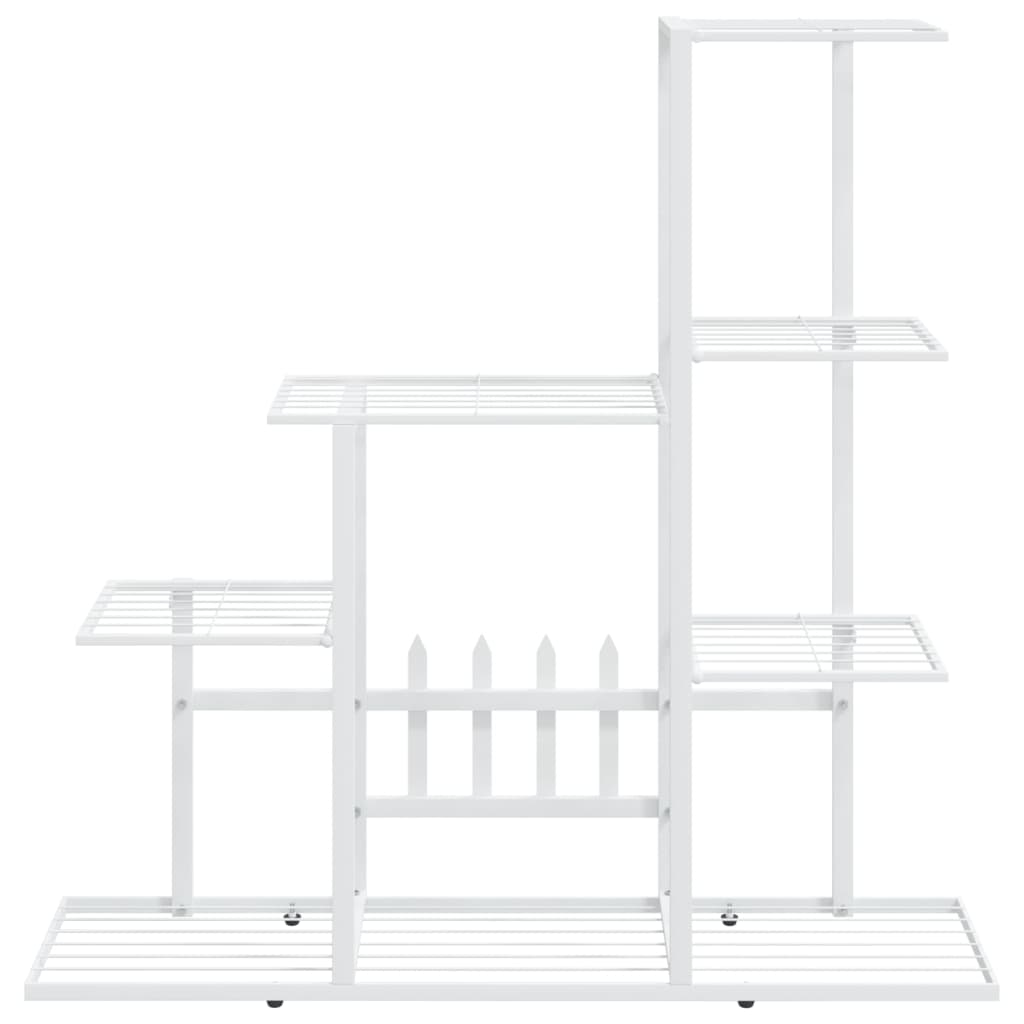 Bloemenstandaard 94,5x25x88 cm metaal wit - Griffin Retail