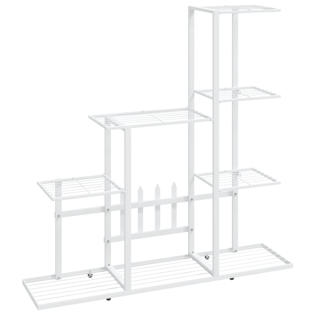 Bloemenstandaard 94,5x25x88 cm metaal wit - Griffin Retail