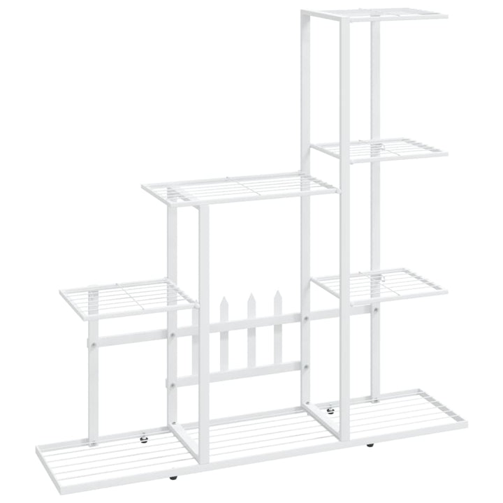 Bloemenstandaard 94,5x25x88 cm metaal wit - Griffin Retail