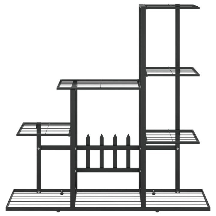 Bloemenstandaard 94,5x25x88 cm metaal zwart - Griffin Retail