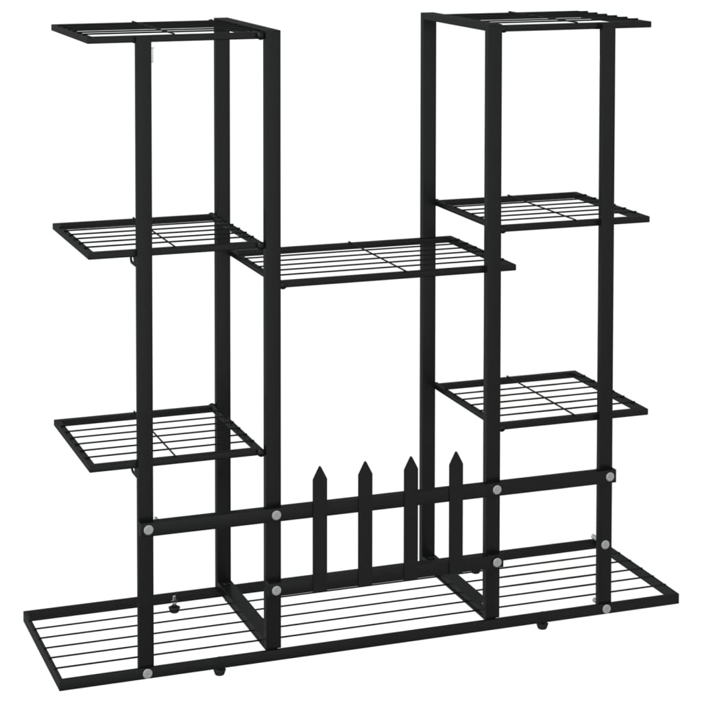 Bloemenstandaard 94,5x25x89 cm ijzer zwart - Griffin Retail