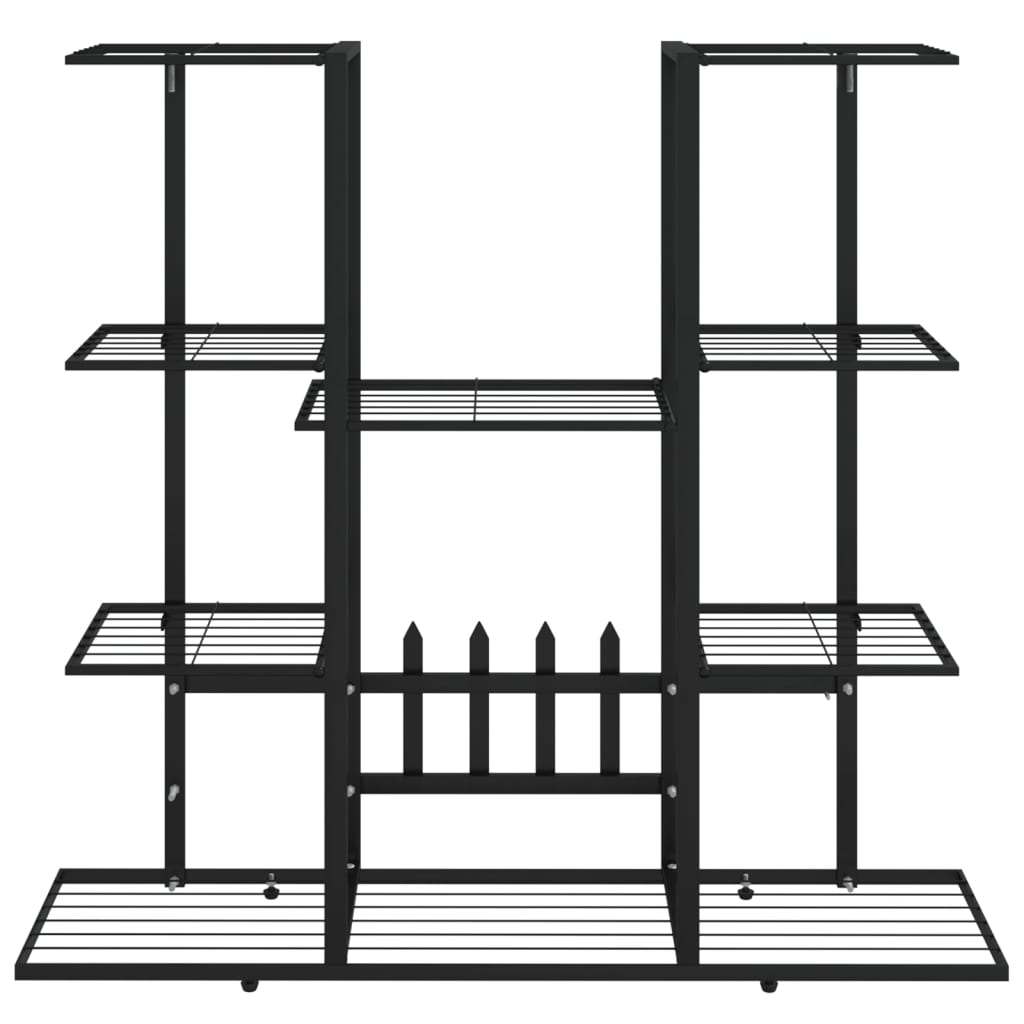 Bloemenstandaard 94,5x25x89 cm ijzer zwart - Griffin Retail