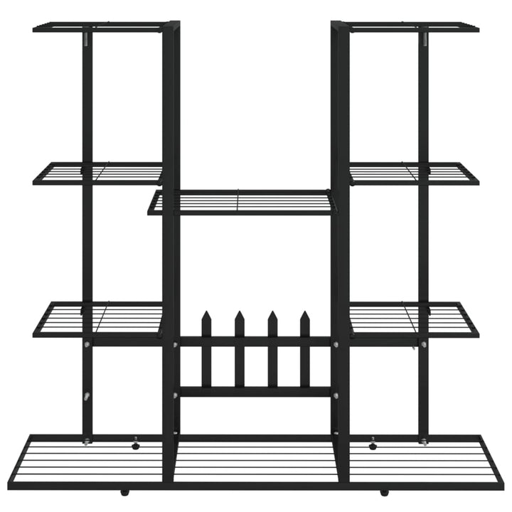 Bloemenstandaard 94,5x25x89 cm ijzer zwart - Griffin Retail