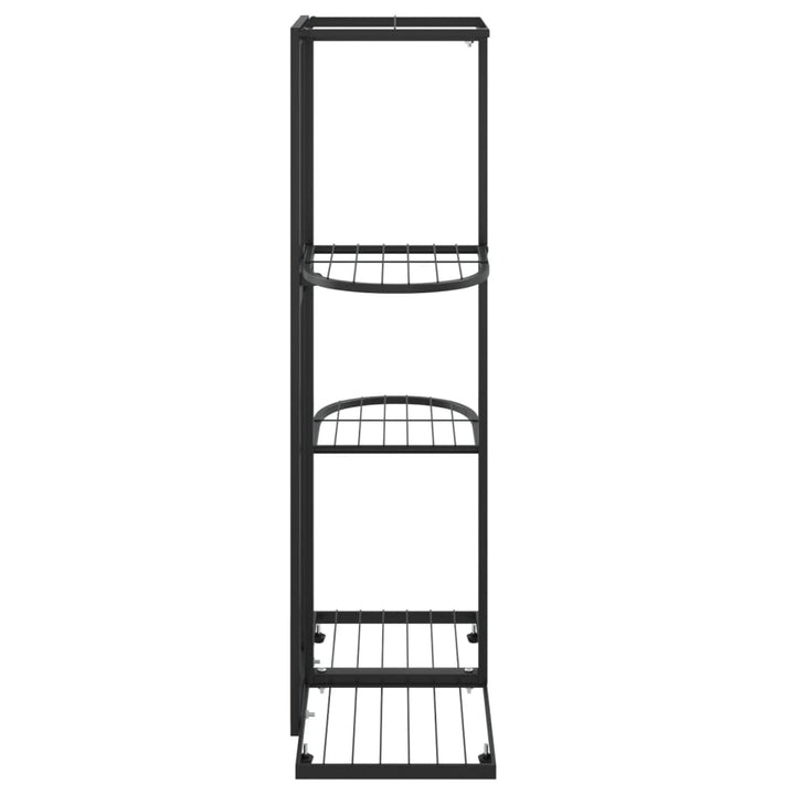 Bloemenstandaard met 4 lagen 43x22x76 cm metaal zwart - Griffin Retail