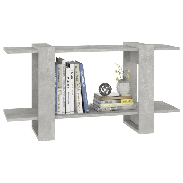 Boekenkast 100x30x51 cm bewerkt hout betongrijs - Griffin Retail