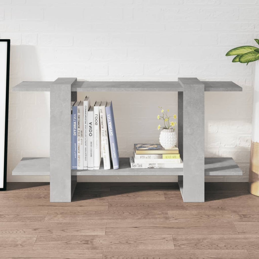 Boekenkast 100x30x51 cm bewerkt hout betongrijs - Griffin Retail