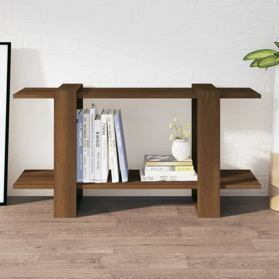 Boekenkast 100x30x51 cm bewerkt hout bruineikenkleurig - Griffin Retail