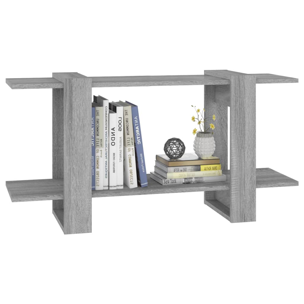 Boekenkast 100x30x51 cm bewerkt hout grijs sonoma eikenkleurig - Griffin Retail