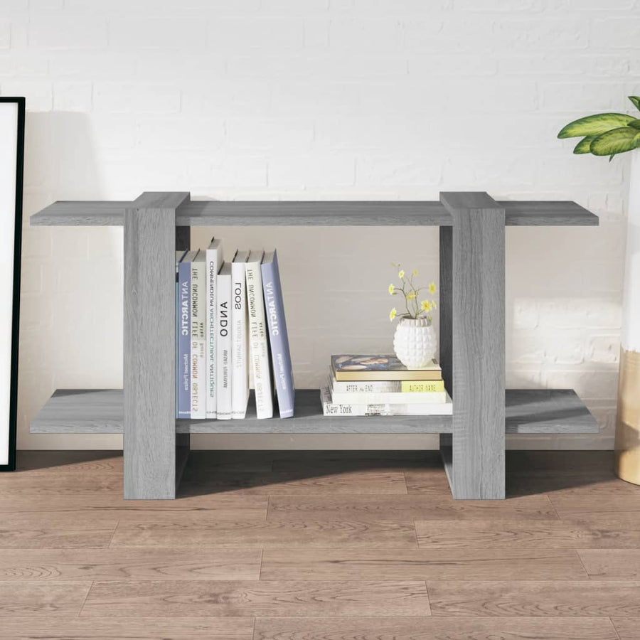 Boekenkast 100x30x51 cm bewerkt hout grijs sonoma eikenkleurig - Griffin Retail