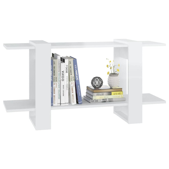 Boekenkast 100x30x51 cm bewerkt hout hoogglans wit - Griffin Retail