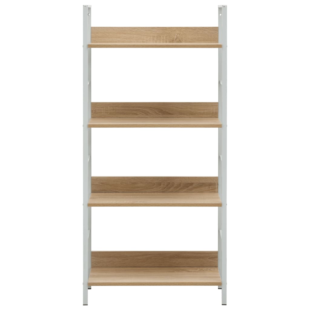 Boekenkast 4 schappen 60x27,6x124,5 cm spaanplaat eikenkleurig - Griffin Retail