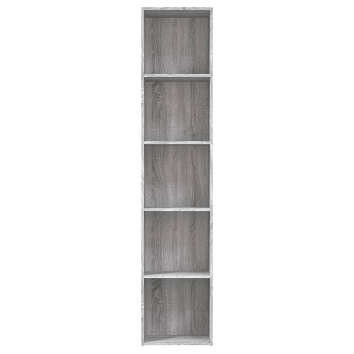 Boekenkast 40x30x189 cm bewerkt hout grijs sonoma eikenkleurig - Griffin Retail