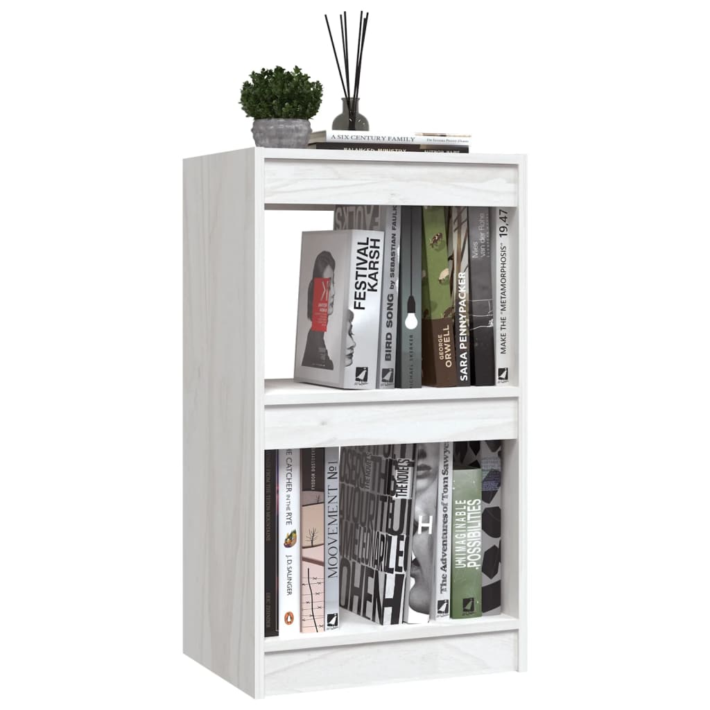 Boekenkast 40x30x71,5 cm massief grenenhout wit - Griffin Retail