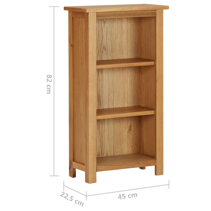 Boekenkast 45x22,5x82 cm massief eikenhout - Griffin Retail