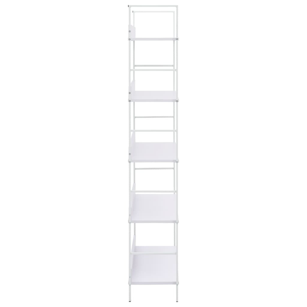 Boekenkast 5 schappen 60x27,6x158,5 cm spaanplaat wit - Griffin Retail