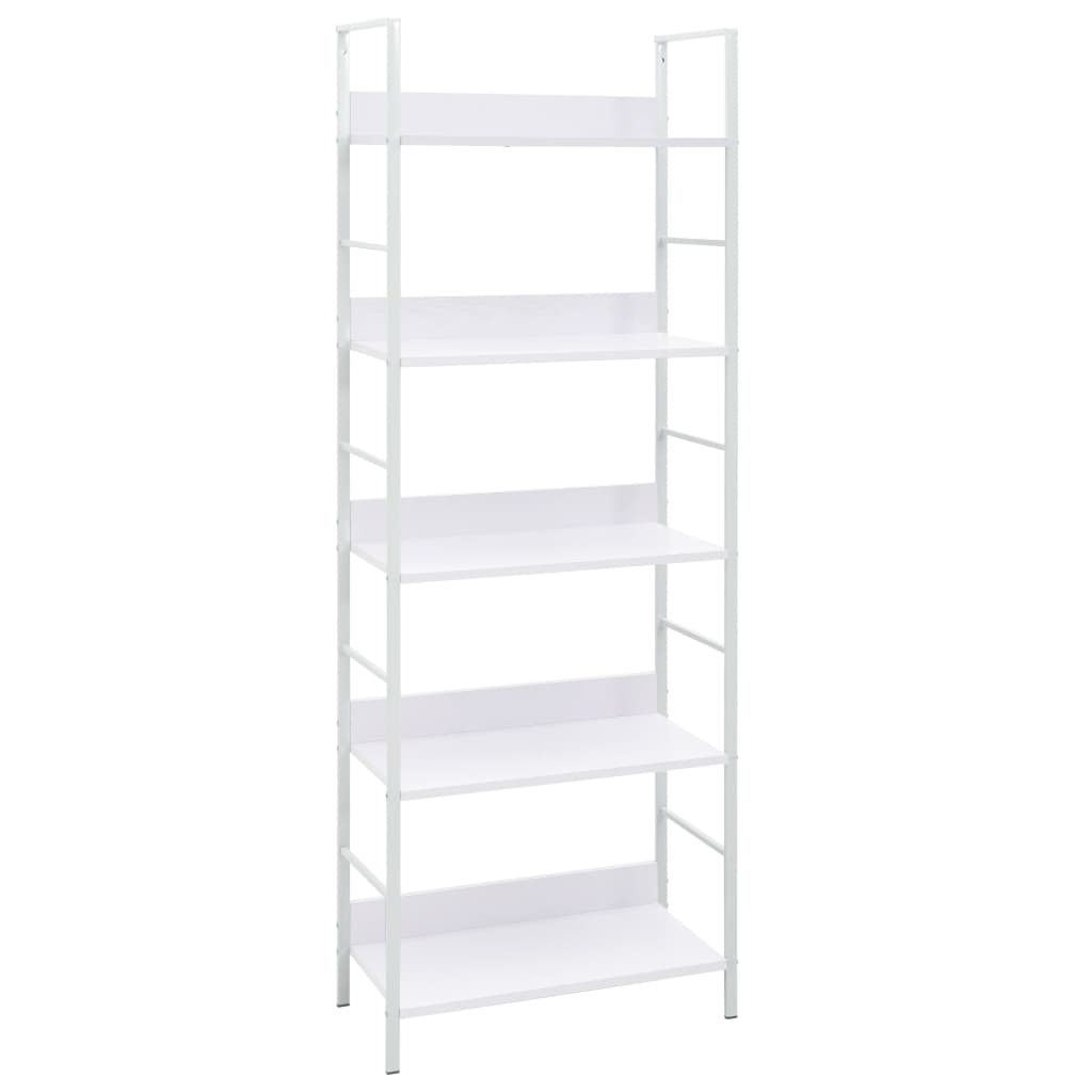 Boekenkast 5 schappen 60x27,6x158,5 cm spaanplaat wit - Griffin Retail