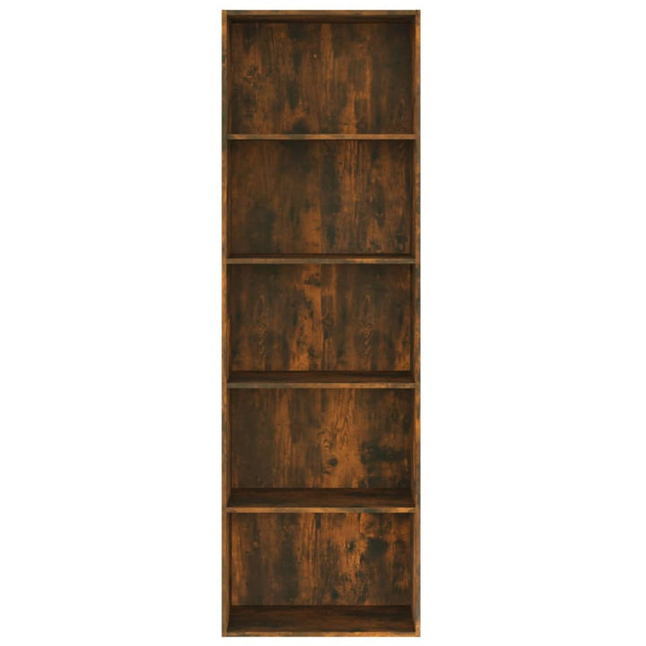 Boekenkast 60x30x189 cm bewerkt hout gerookt eikenkleurig - Griffin Retail