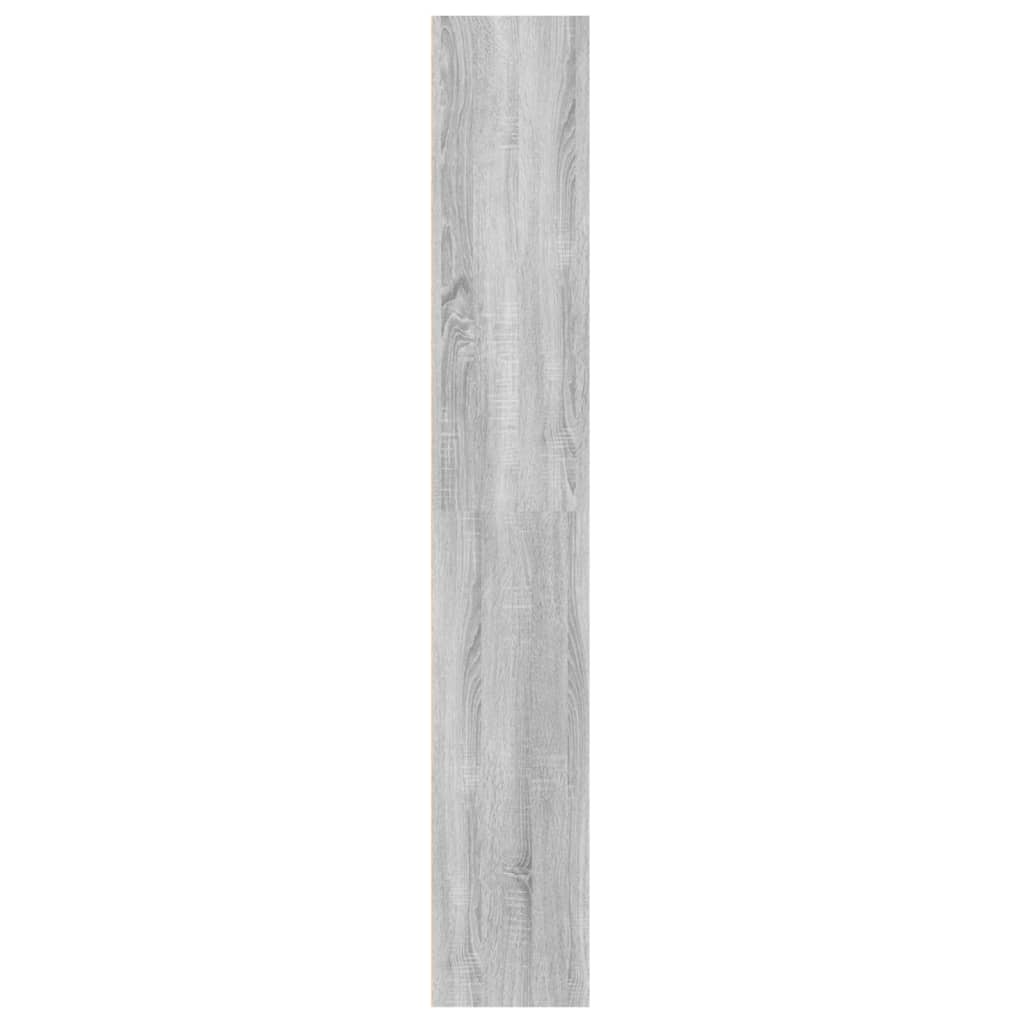 Boekenkast 60x30x189 cm bewerkt hout grijs sonoma eikenkleurig - Griffin Retail