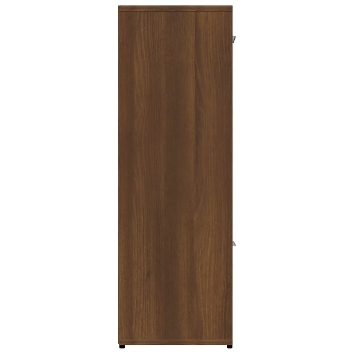 Boekenkast 90x30x90 cm bewerkt hout bruineikenkleurig - Griffin Retail