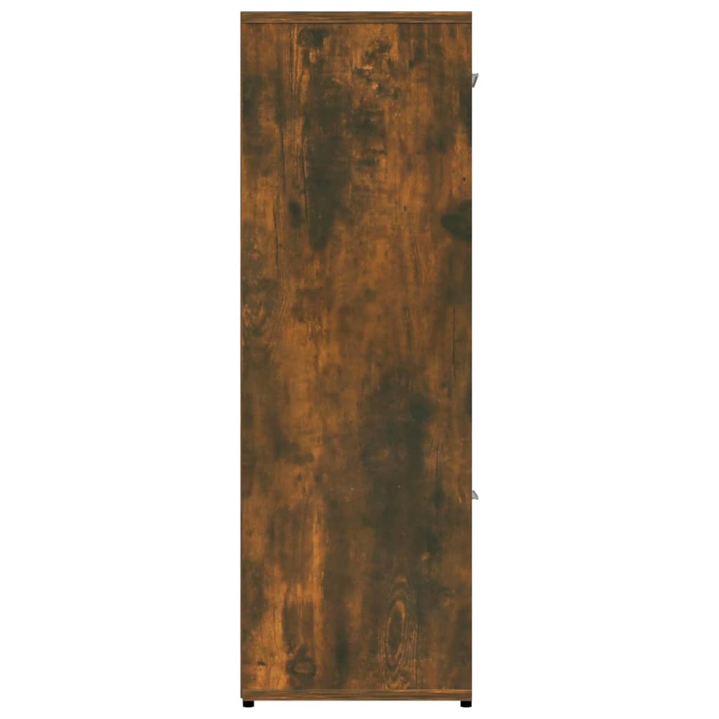 Boekenkast 90x30x90 cm bewerkt hout gerookt eikenkleurig - Griffin Retail