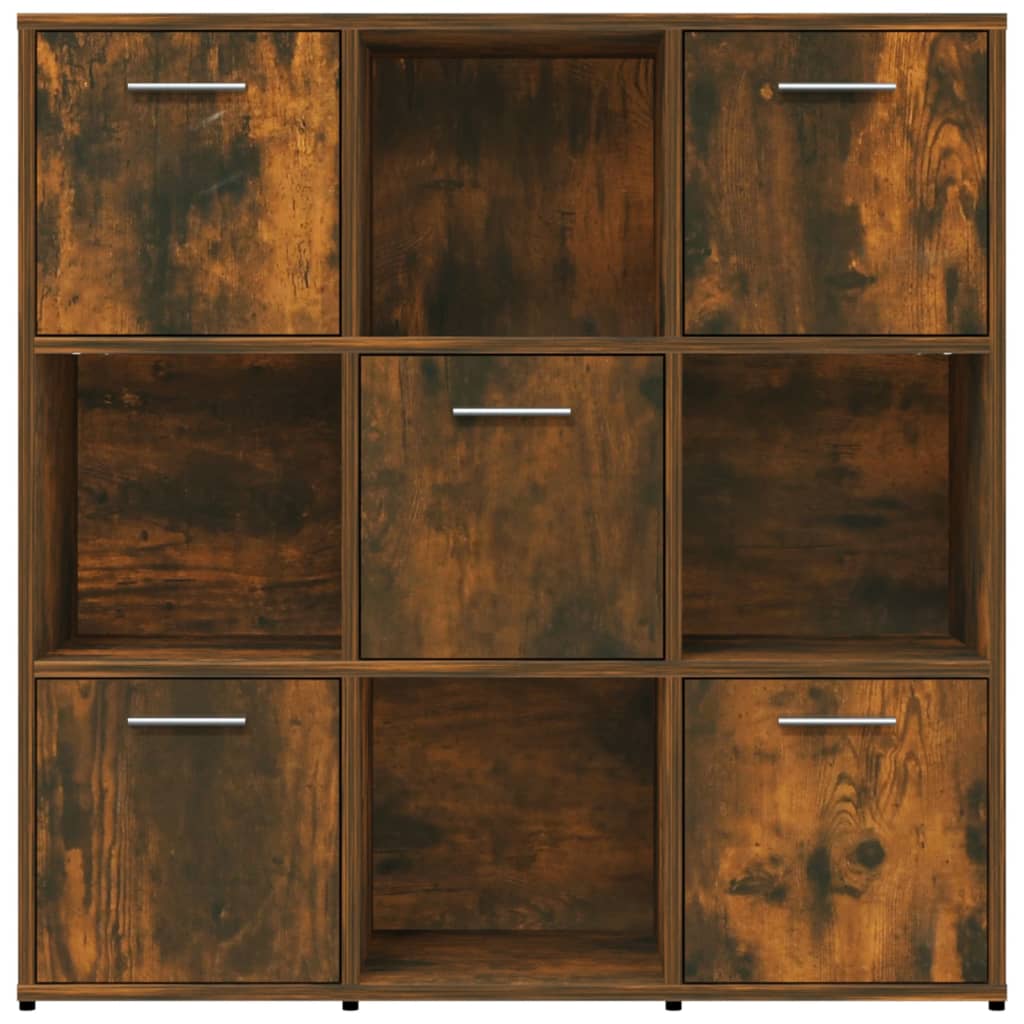 Boekenkast 90x30x90 cm bewerkt hout gerookt eikenkleurig - Griffin Retail