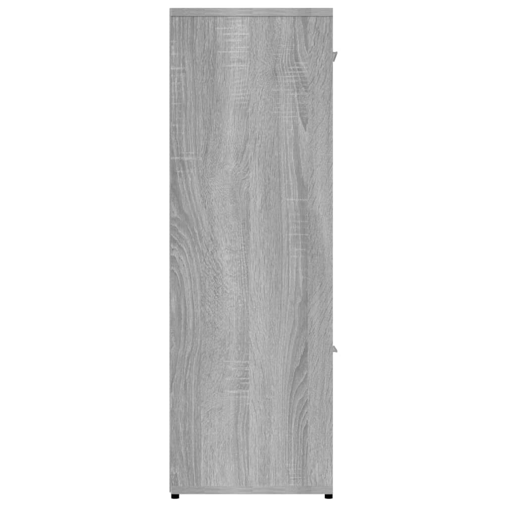 Boekenkast 90x30x90 cm bewerkt hout grijs sonoma eikenkleurig - Griffin Retail