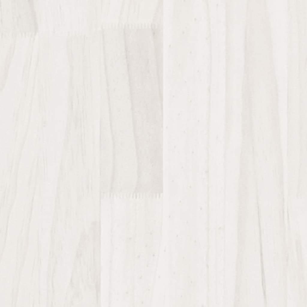 Boekenkast met 2 schappen 80x30x70 cm massief grenenhout wit - Griffin Retail