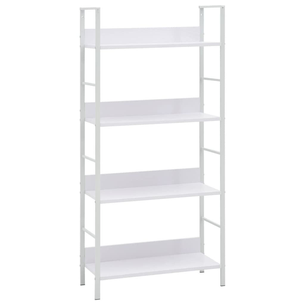 Boekenkast met 4 schappen 60x27,6x124,5 cm spaanplaat wit - Griffin Retail