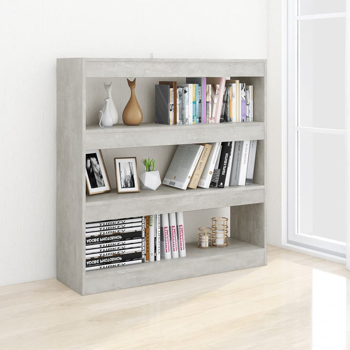 Boekenkast/kamerscherm 100x30x103 cm betongrijs - Griffin Retail