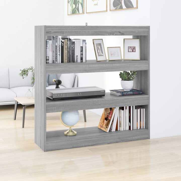 Boekenkast/kamerscherm 100x30x103 cm grijs sonoma eikenkleurig - Griffin Retail