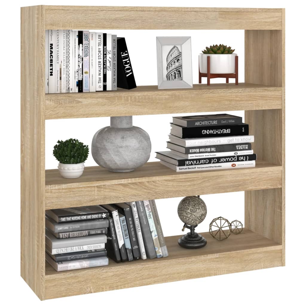 Boekenkast/kamerscherm 100x30x103 cm sonoma eikenkleurig - Griffin Retail