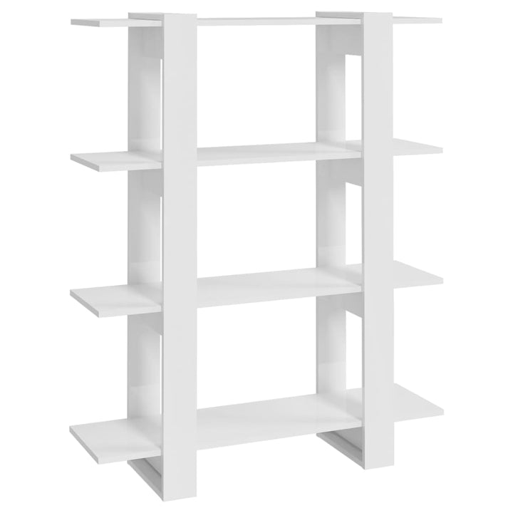 Boekenkast/kamerscherm 100x30x123,5 cm hoogglans wit - Griffin Retail