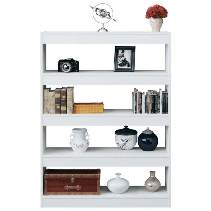 Boekenkast/kamerscherm 100x30x135 cm hoogglans wit - Griffin Retail