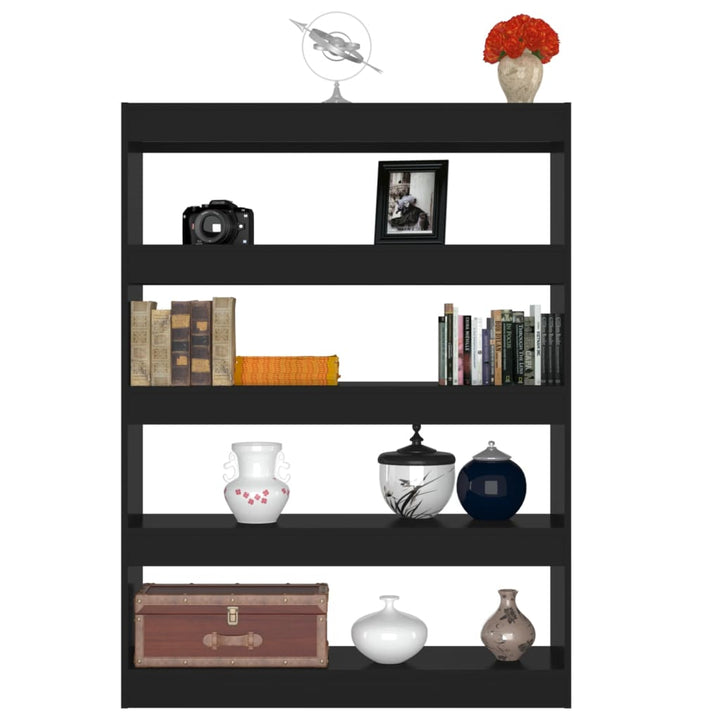 Boekenkast/kamerscherm 100x30x135 cm zwart - Griffin Retail