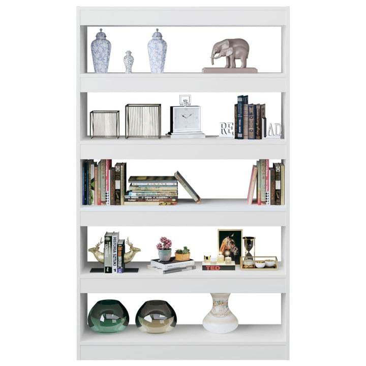 Boekenkast/kamerscherm 100x30x166 cm hoogglans wit - Griffin Retail