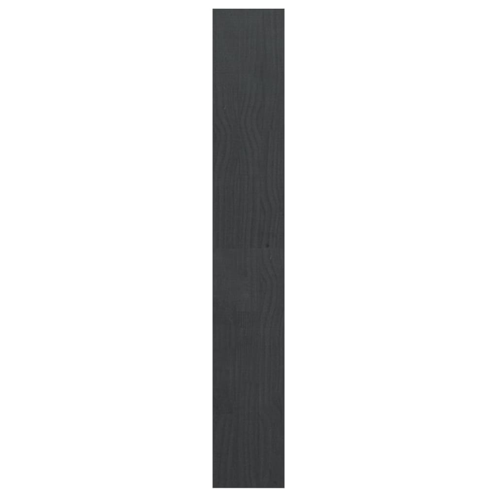 Boekenkast/kamerscherm 100x30x200 cm massief grenenhout grijs - Griffin Retail
