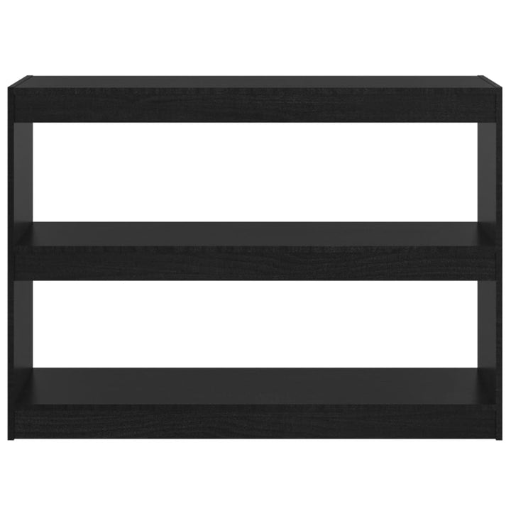Boekenkast/kamerscherm 100x30x71,5 cm grenenhout zwart - Griffin Retail