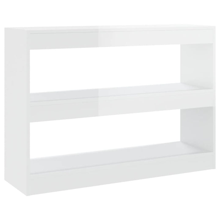 Boekenkast/kamerscherm 100x30x72 cm hoogglans wit - Griffin Retail