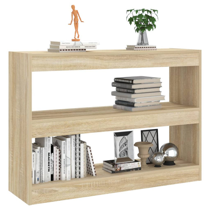 Boekenkast/kamerscherm 100x30x72 cm sonoma eikenkleurig - Griffin Retail