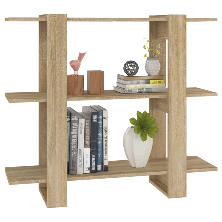 Boekenkast/kamerscherm 100x30x87 cm sonoma eikenkleurig - Griffin Retail